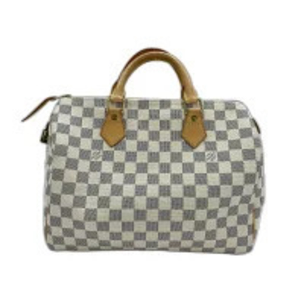 Louis Vuitton Damier Azur White Speedy Handbag White